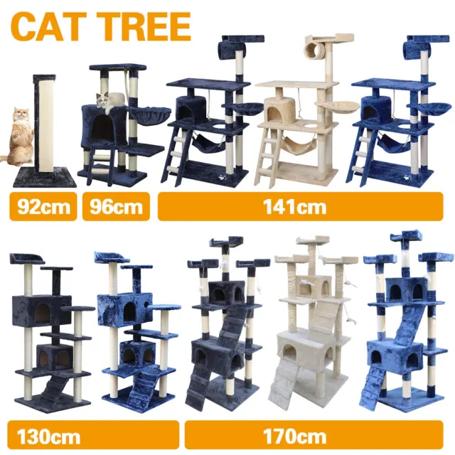 Cat Tree Tower Scratching Post Scratcher Condo House Furniture Bed Toy