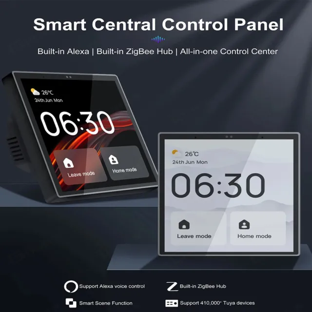 ZigBee Tuya Wifi Smart Home Central Control Touch Panel Built-in Gateway UK