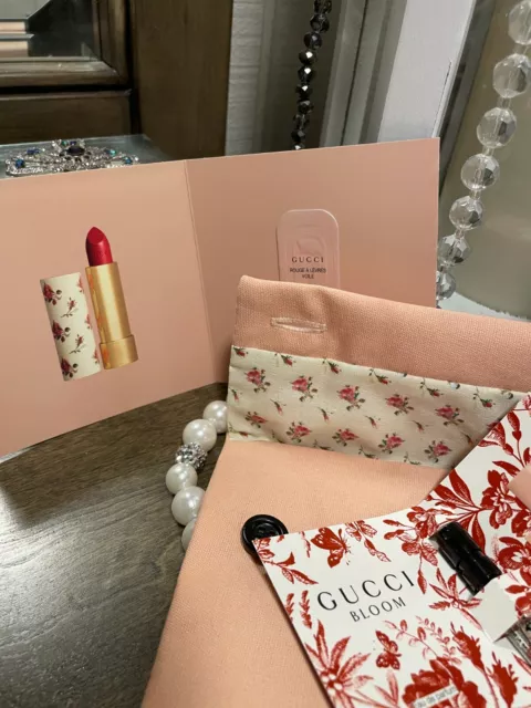GUCCI BEAUTY LARGE Pink Cosmetic/Make-up Bag/Pouch - New w/ Samples Bloom  $45.99 - PicClick