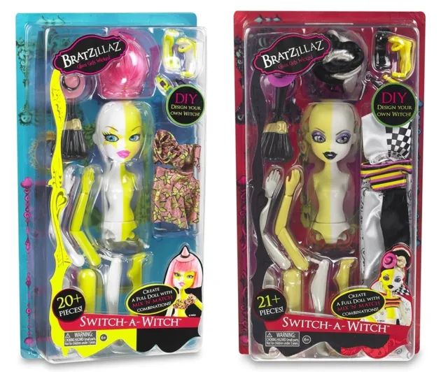 2 Puppen im Set - MGA Bratzillaz Switch A Witch Puppe kreiere deine eigene Hexe