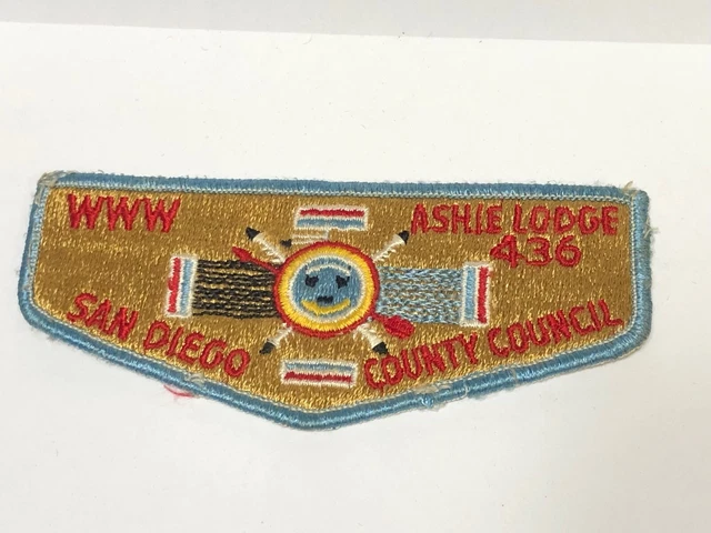 San Diego County Council Ashie Lodge 436 OA Boy Scout Flap Patch