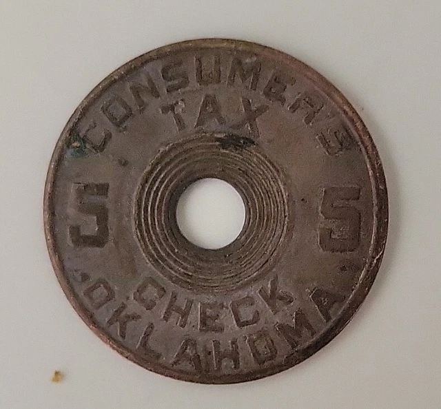 Tax Token - 1 Consumer's Tax Token Oklahoma - For Old Age Assistance 🪙