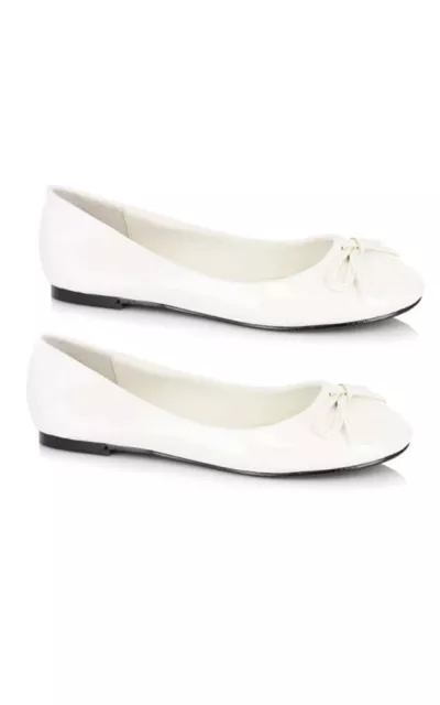 Adult Womens White Ballet Flats Tin Woman Shoes Costume Accessory
