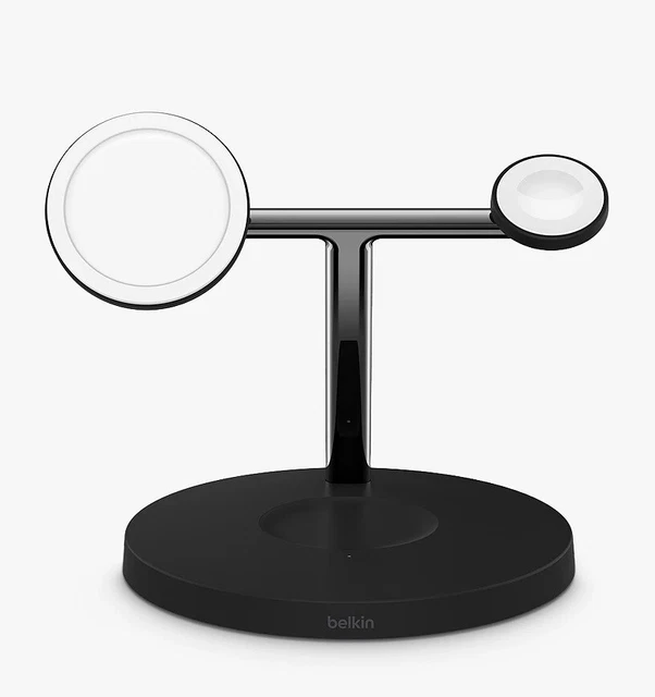 Belkin BOOST CHARGE PRO 3-in-1 Wireless Charger with MagSafe 15W Black