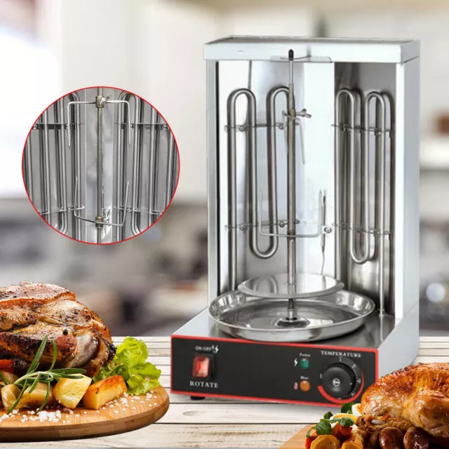 2 Brenner Kebap Grill Gyrosgrill Tischgrill Elektro Dönergrill Döner 3000W DHL