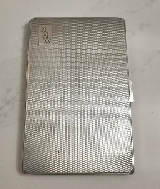 ART DÉCO, ETUI à cigarettes en argent 182 g. sterling. N.H. Weddle. 1938. EUR 125,00 - PicClick FR