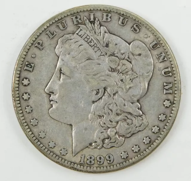 1899 $1 Morgan Silver Dollar  VF Very Fine Circulated Coin C0378