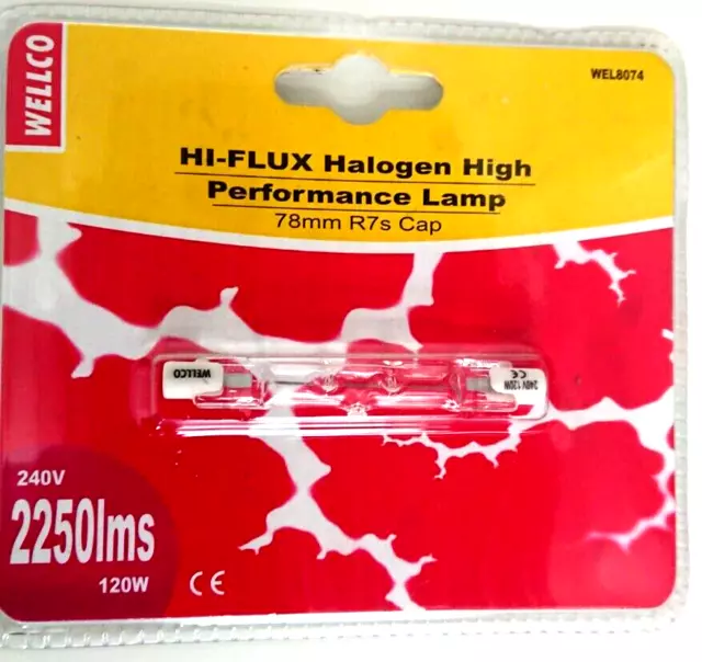 78mm R7 CAP 120 Watt lamp bulb - Halogen HI-FLUX High Performance