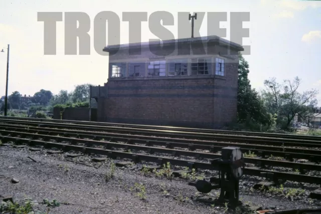 35mm Slide BR British Railways Scene View Crewe Bank Signal Box 1985 Original