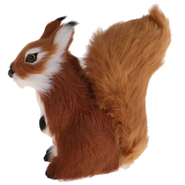 Künstliche Pelzige Eichhörnchen Spielzeug Tierfigur Modell Indoor Home Art