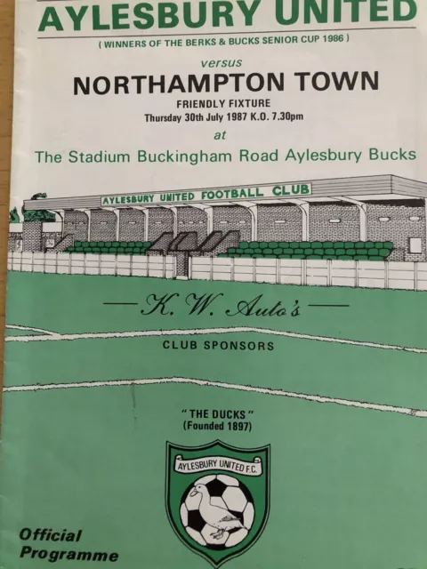 Aylesbury United v Northampton Town 87/88 Friendly.