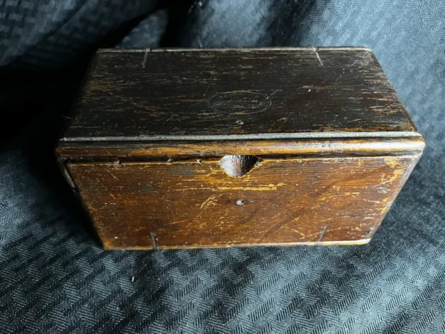 Antique Singer 1889 Oak Sewing Machine Parts Puzzle Folding Box (no parts)