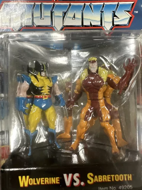 1994 X-MEN Steel Mutants Wolverine Vs Sabretooth Action Figures NEW  Die Cast 2