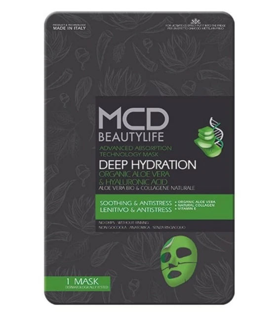 Máscara Mcd Belleza Life Máscara Hidrogel Viso Aloe Vera Y Colágeno Natural