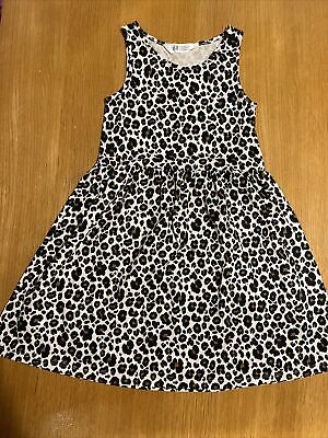 Girls leopard print dress H&M age 6-8