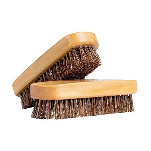 2 Pack 100% Horse Hair Brush Ideal As A Leather Boot Brush Horsehair Cleaning...