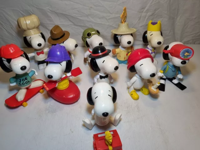 11 Snoopy Figures McDonalds World Tour Happy Meal Toys Peanuts Bundle