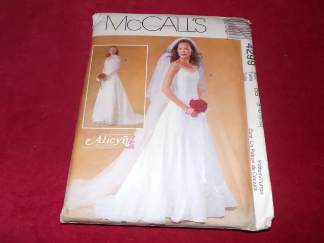 🌷McCALL'S #4299 - LADIES PRETTY TWO STYLE BRIDAL GOWN & JACKET PATTERN 8-16 FF