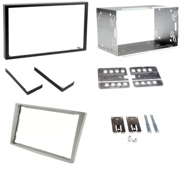 Stéréo Double din Façade Cage Kit Argent Pour Opel Zafira B 2005-2014