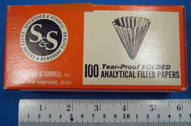 Schleicher & Schuell Folded Filters #588 12-1/2 Cm Free Shipping     A