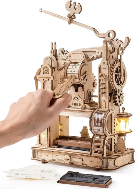 ROKR Printing Press 3D Wooden Puzzle Mechanical Kit DIY Building Kit Adult Gift