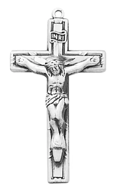 Sterling Silver small Crucifix Size 1in Features 18in Long Chain