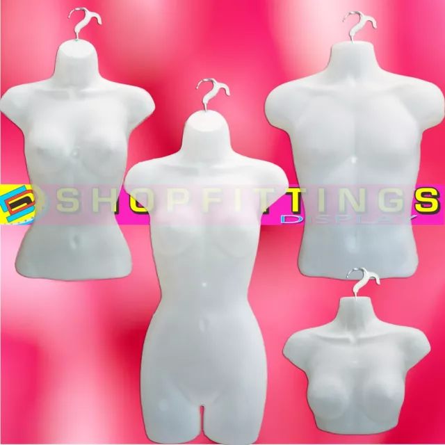 Semi-Clear  High Quality Half Hanging Mannequin Torso Body Form Display Bust