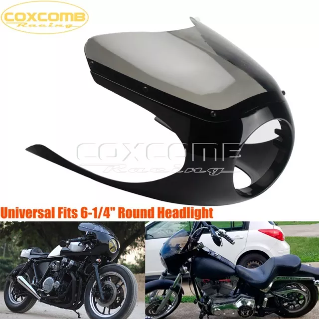 Universal for Cafe Racer Style Headlight Fairing Fit 6-1/4 6.25" Round Headlight