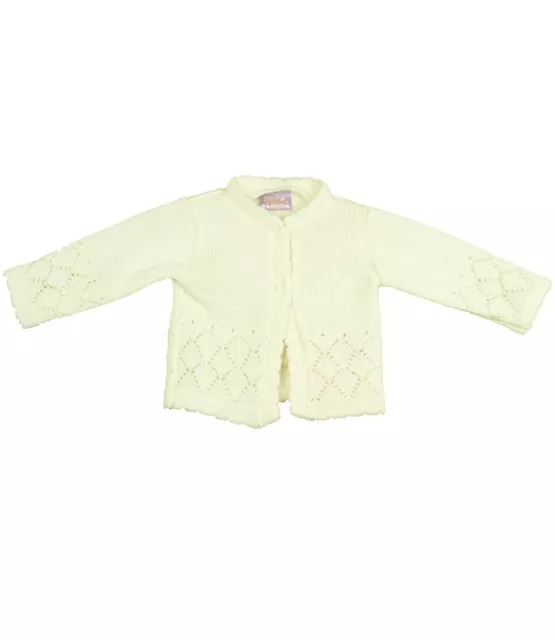 BABYPREM vêtements bébé filles crème rose cardigan tricoté pull cardie 0 - 18 m 2