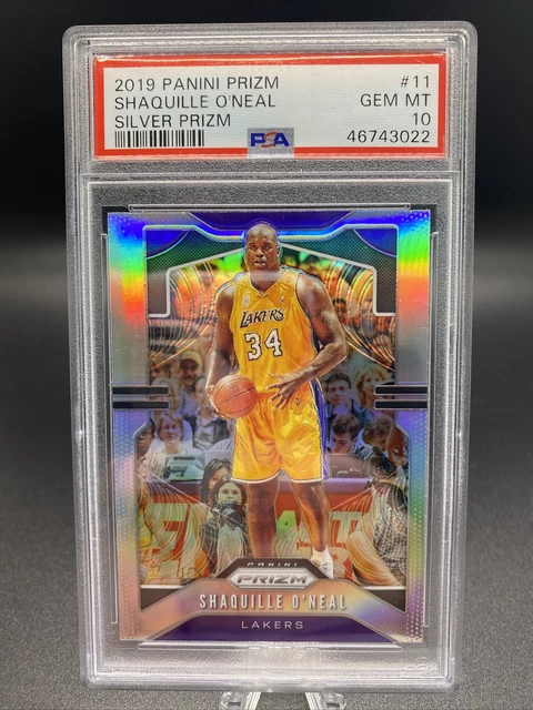 Shaquille O’NEAL 2019 PANINI PRIZM #11 SILVER PRIZM PSA 10 GEM MINT Lakers