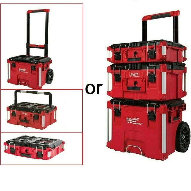 MILWAUKEE PACKOUT PORTABLE ToolBox Storage RollingWheeled Cart Chest