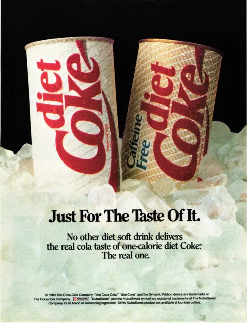 Coca-Cola Diet Coke Just For The Taste of It Magazine Advertisement