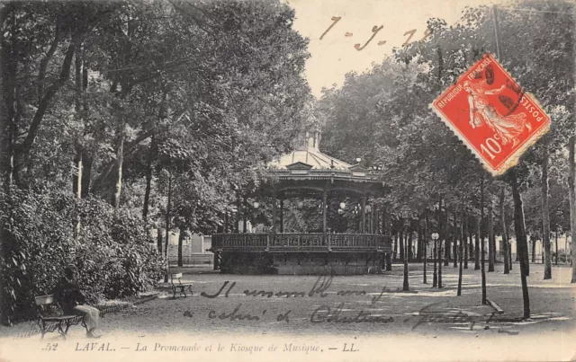 53-Laval-La Promenade Et Le Kiosque De Musique-N°6023-B/0307