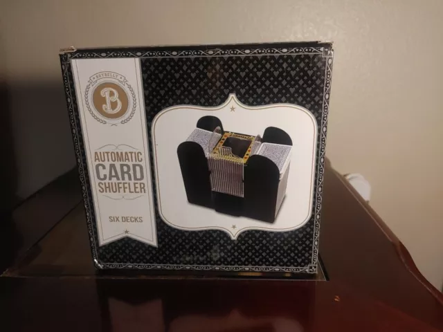 Brybelly 6 Deck Automatic Card Shuffler Battery Operated Electric Shuffler Works