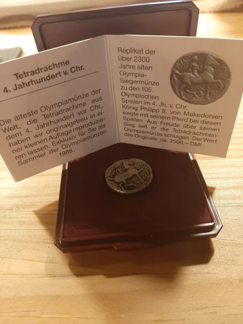 Replikat der ältesten Olympiamünze -  Tetradrachme 4. Jh. vor Christus