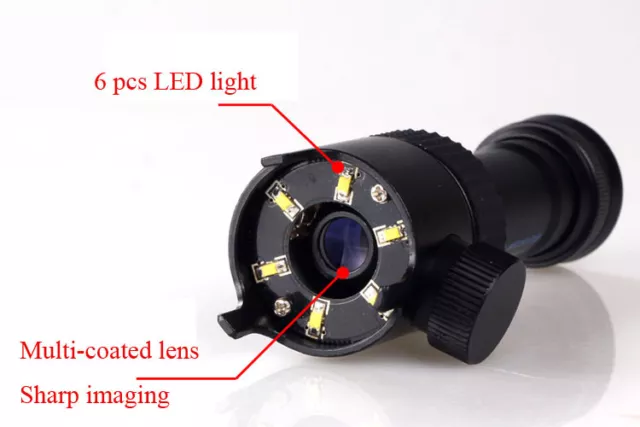 Portable Microscope 50X with LED Light & Reticle for Jade Jewelry Identification