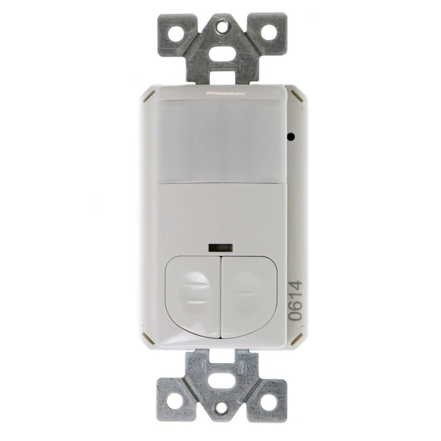 Tork Nsi Wos-Mn2R Wall Switch Occupancy Sensor, Pir, 2-Relay, 120/277V, White
