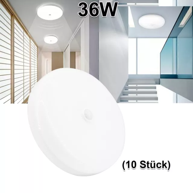 Lampada da soffitto LED 10 X 36 W con rilevatore di movimento sensore lampada da soffitto lampada da corridoio