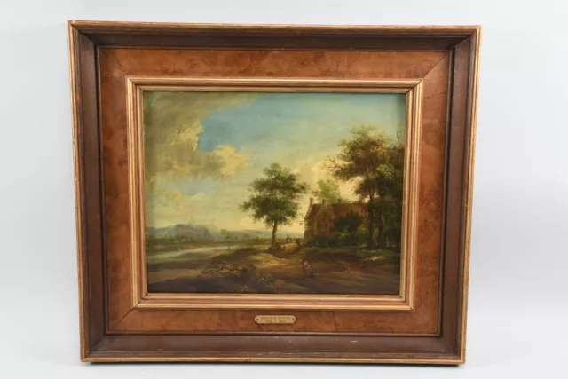 M56X01- Johann Georg Schütz (1755-1813) zugeschrieben, Rheinlandschaft m. Haus