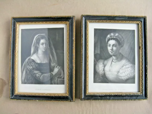 Antique pictures engravings, pair