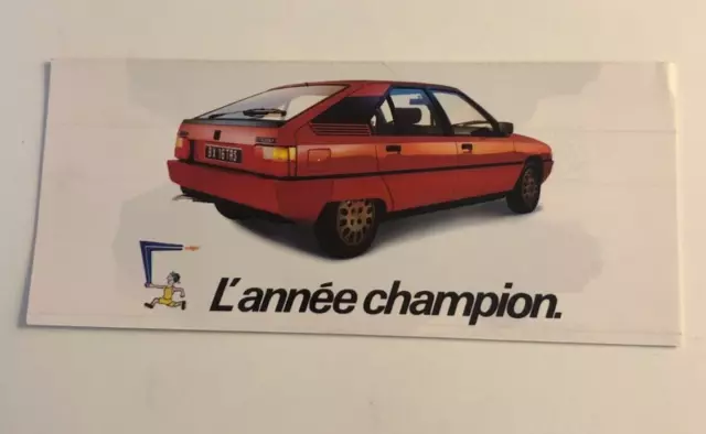 CITROËN BX Teintes .. dépliant catalogue publicitaire vintage C31