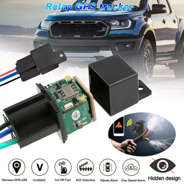 Car GPS Tracker Relay GSM Locator Real Time Tracking Motorbike Caravan Truck