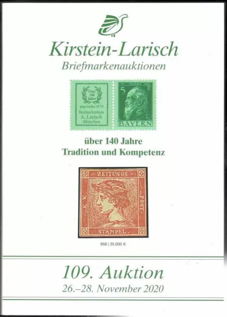 KIRSTEINLARISCH BRIEFMARKENAUKTIONEN 109. Auktion vom 26.28. November