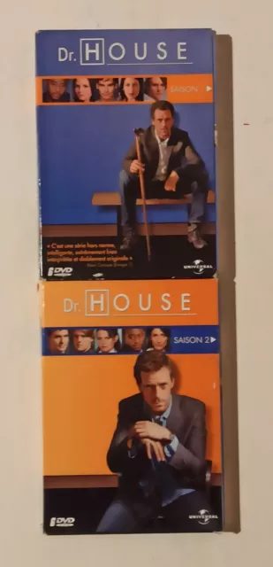 Lot De 2 Coffrets DVD Dr House Intégrale Saison 1 Et 2 Docteur Urgence Médecine