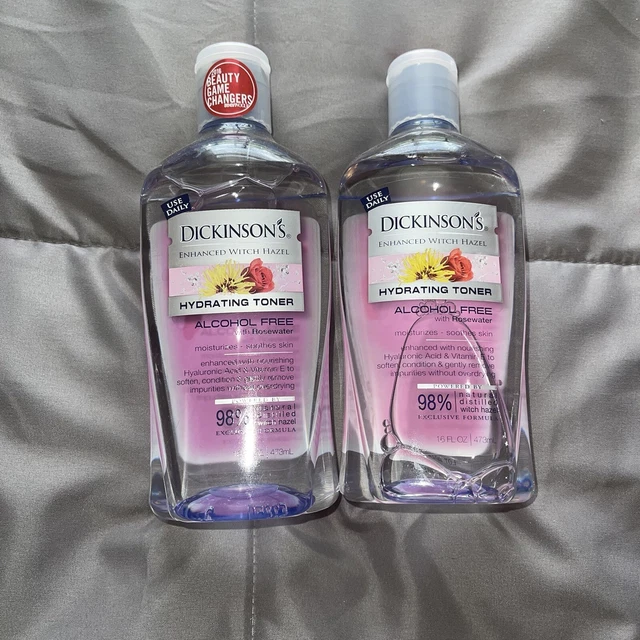 Tóner hidratante sin alcohol Dickinson's con hamamelis mejorado - conjunto de 2