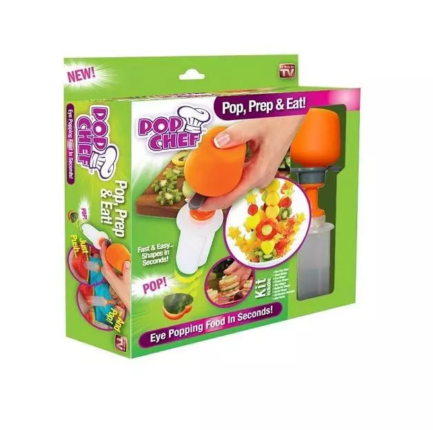 Pop Chef Food Decorator - Create Shapes In Seconds - AS SEEN ON TV - Kitchen Fun