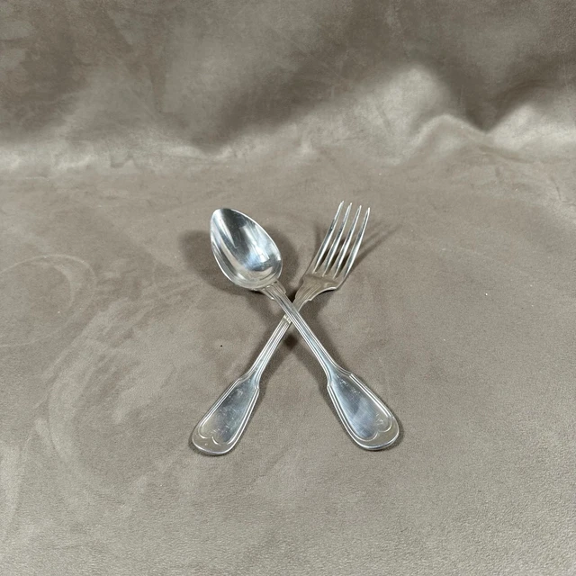 DEETJEN, set de 20 couverts moderniste au filet : 10 fourchettes + 10