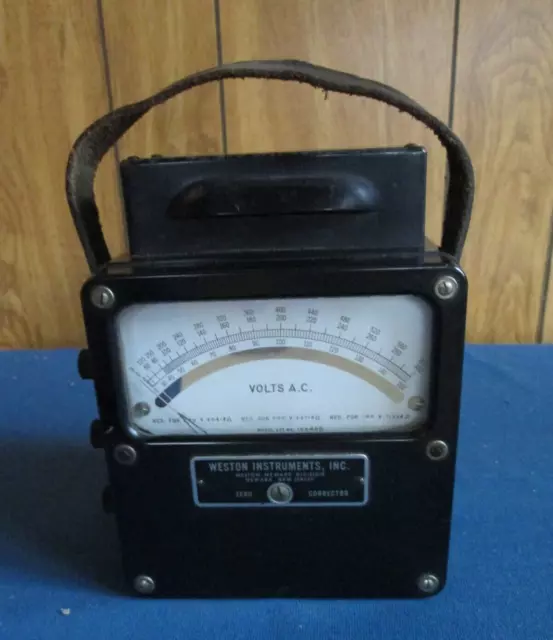 Weston Electrical Instrument AC Voltmeter Zero Corrector Model 433 0-600 VAC