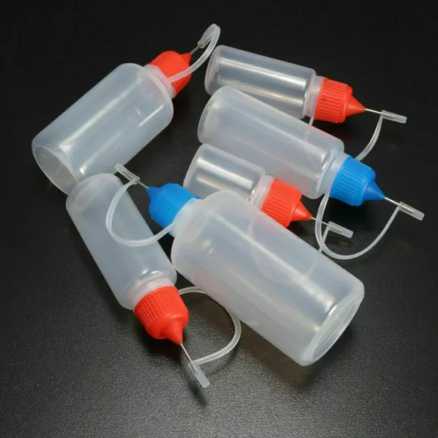 10PCS Empty Plastic Squeezable Liquid Dropper Filling Bottles Juice Needle Tip