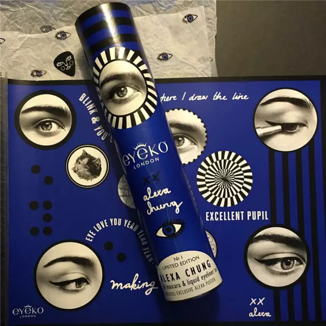 Alexa Chung for EYEKO Limited Edition POSTER Tube & Lash Shield Pick Rare